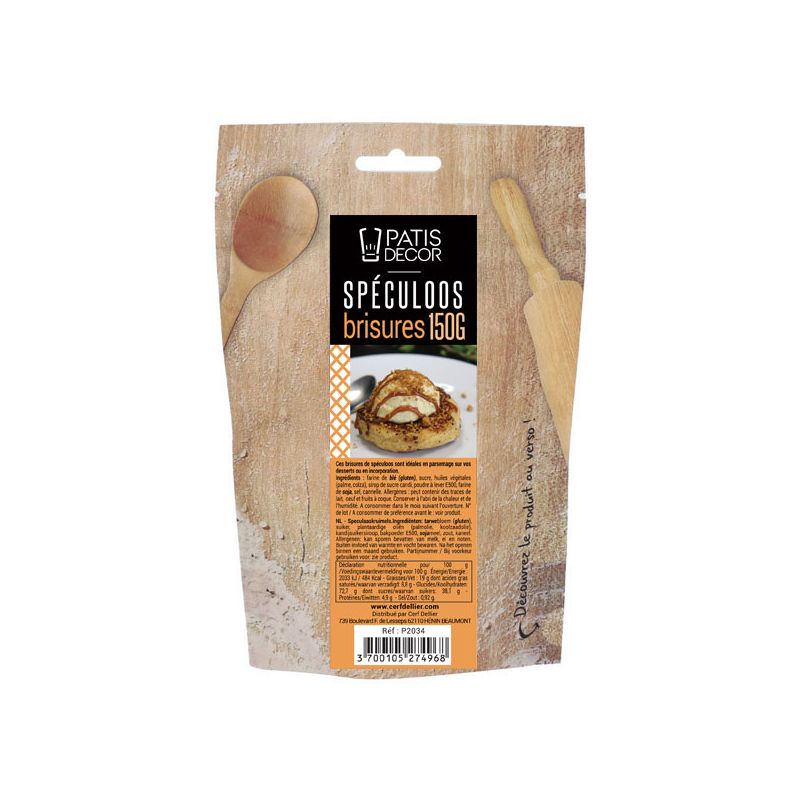 Brisures de spéculoos Patisdécor 150 g