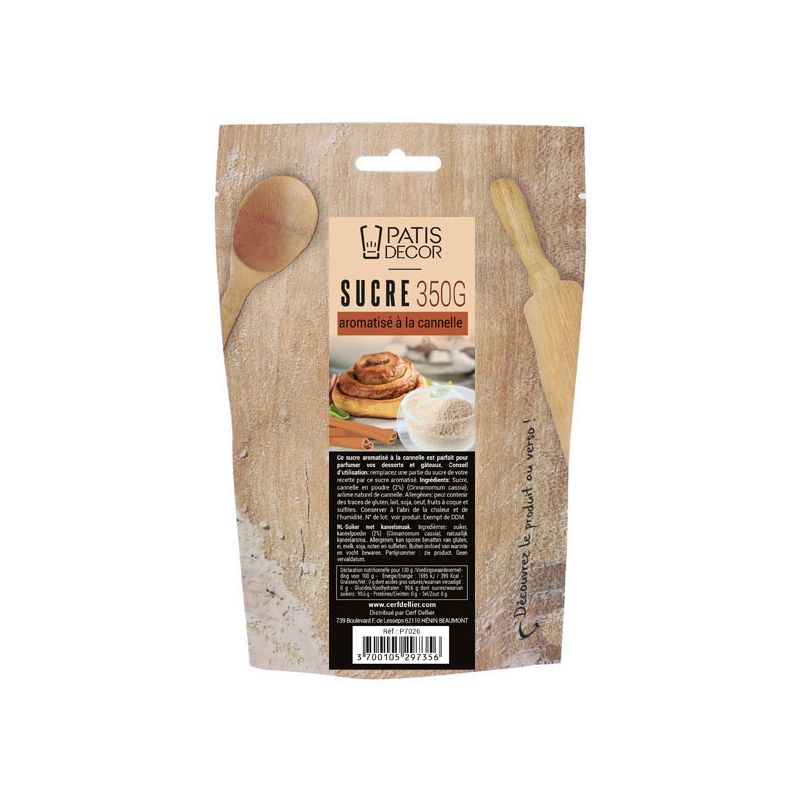 Sucre aromatisé à la cannelle Patisdécor 350 g