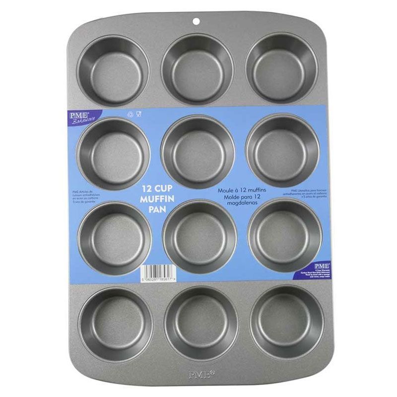 Moule pour 12 muffins standards anti adhérent PME