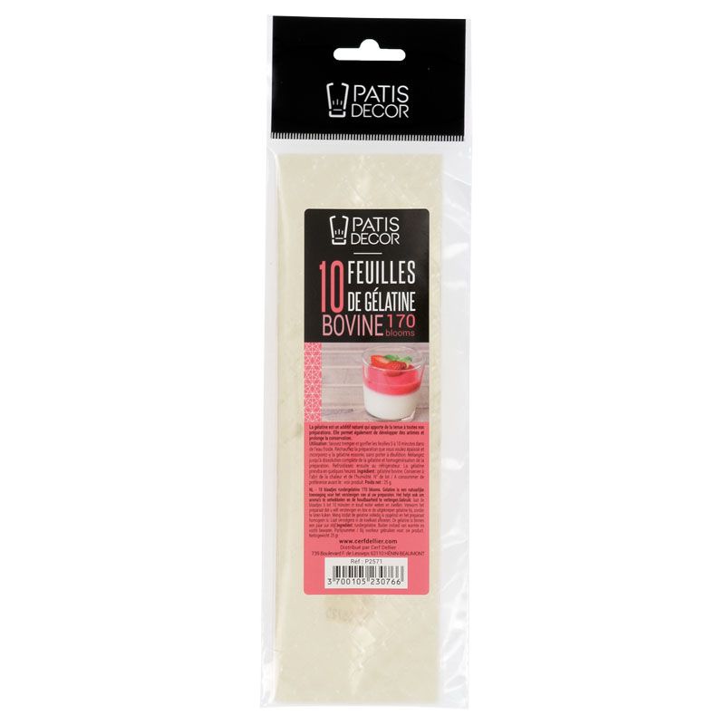 LA PATELIERE Gélatine Alimentaire en Poudre Origine Bovine 50 g :  : Epicerie