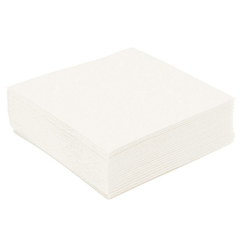 50 Serviettes de table blanches