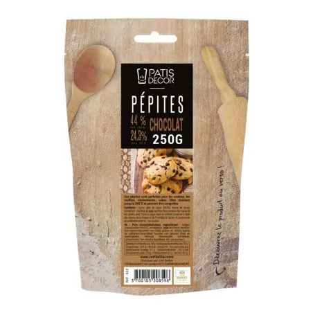 Chunks de chocolat blanc - 20% de cacao - 250g | Cerf Dellier