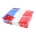 50 Serviettes de table bleu blanc rouge