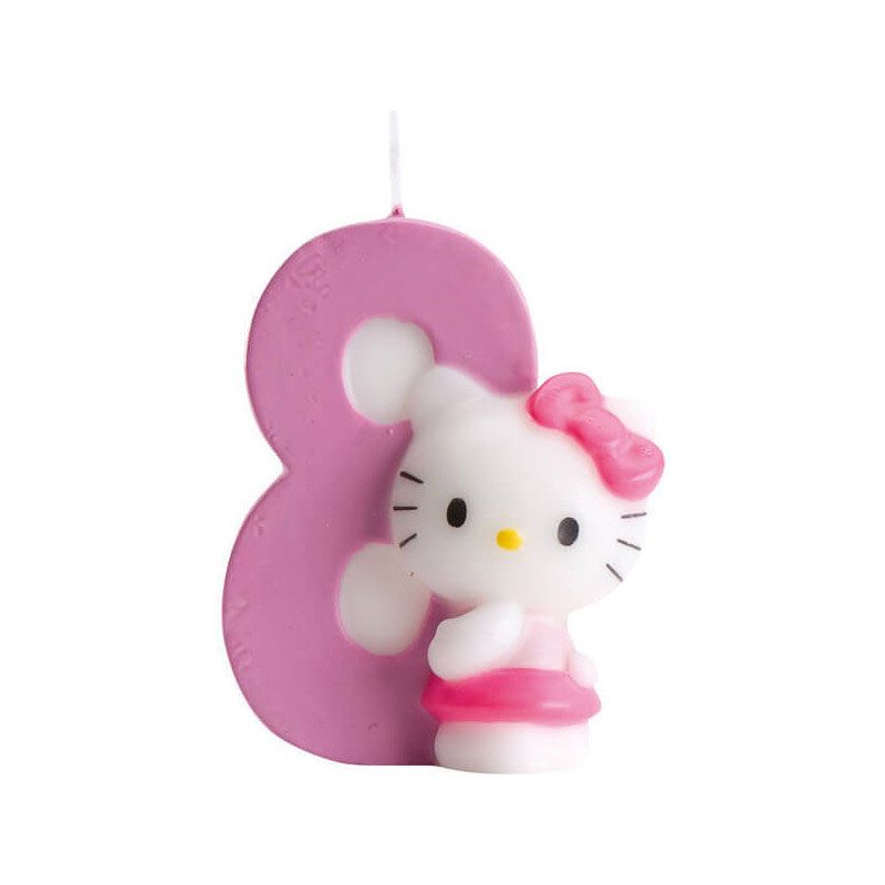 Bougie Hello Kitty chiffre 8