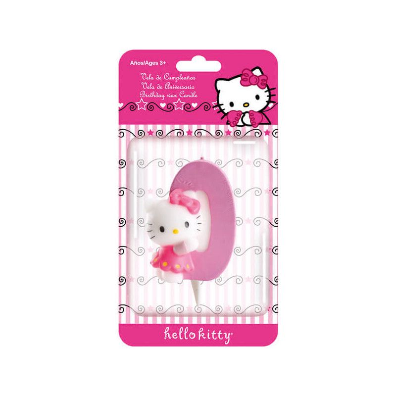 Bougie Hello Kitty chiffre 0