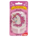 Bougie Licorne rose 7,5 cm