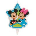 Bougie anniversaire Minnie et Mickey 7,5 cm