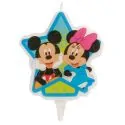 Bougie anniversaire Minnie et Mickey 7,5 cm