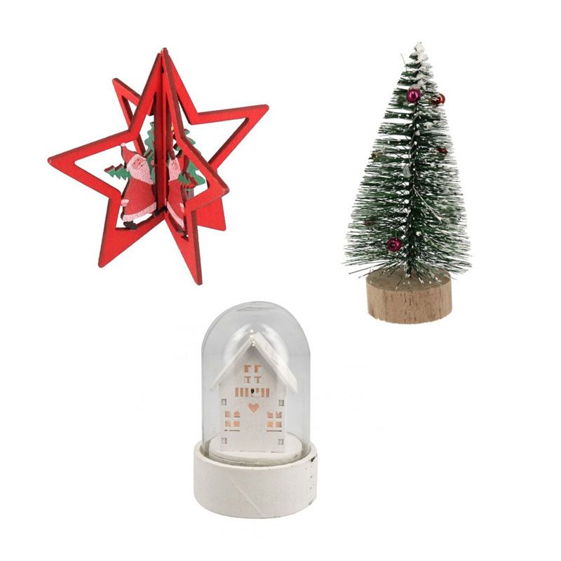 Kit décor étoile de Noël en bois