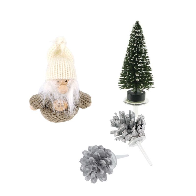 Kit décor Noël lutin gris