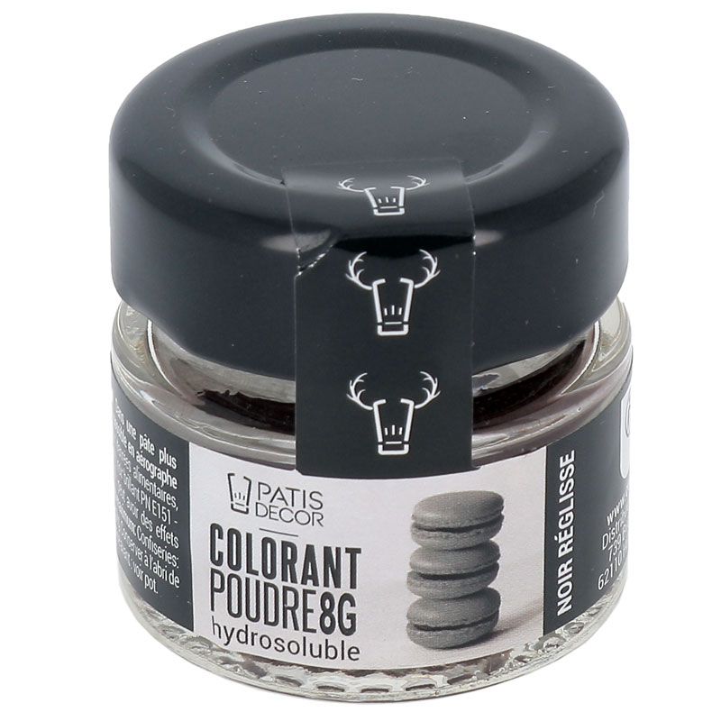 Colorant alimentaire poudre noir Patisdécor 8 g