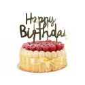 Cake Topper Happy Birthday doré