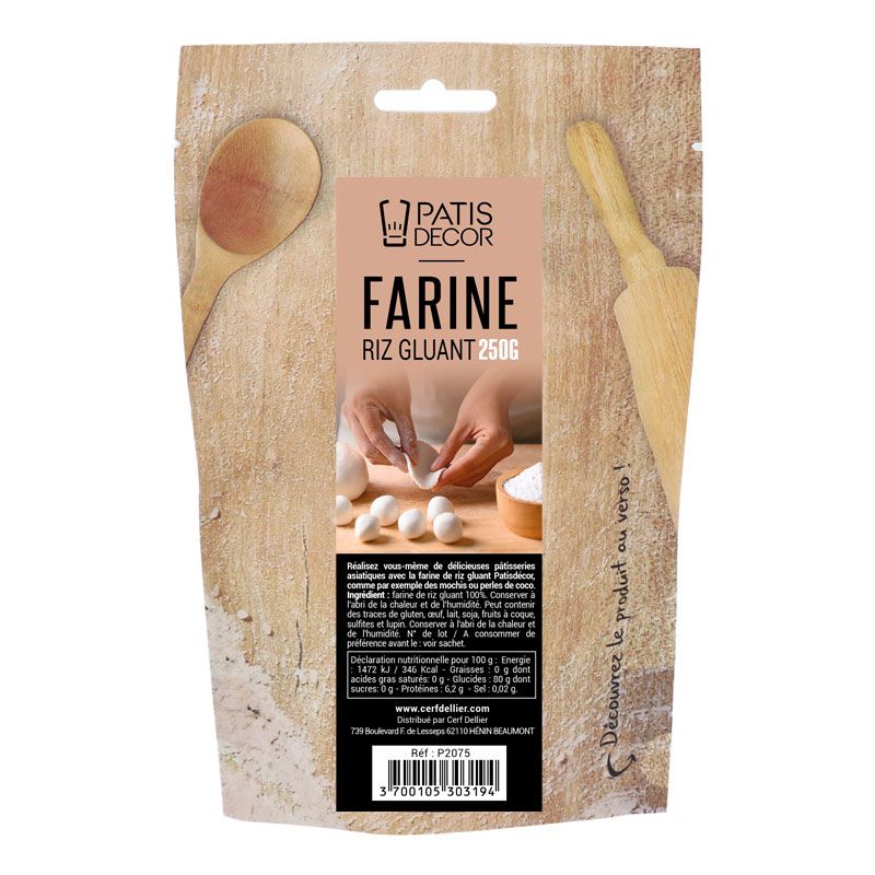 Farine de riz gluant 250 g Patisdécor