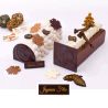 Rectangles chocolat noir Joyeuses Fêtes (x80)