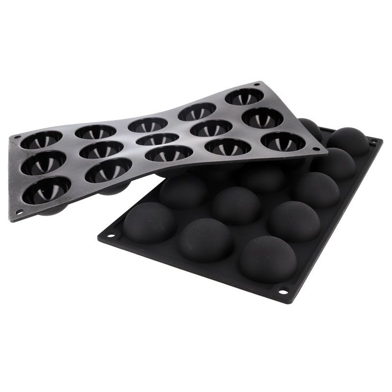 Moule en silicone demi-sphère, 4 cavités grande demi-boule Ø 11,5