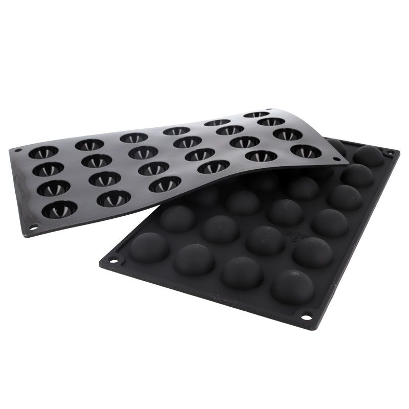 Moule silicone 24 mini demi-spheres 3 cm - Silikomart