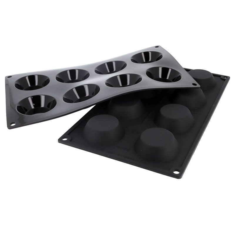 Moule silicone 8 tartelettes 6 cm