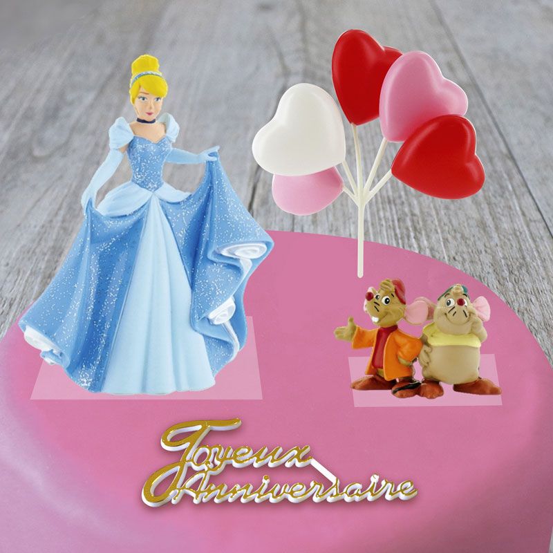 Kit décor gâteau Princesse à la pantoufle de verre
