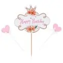 Cake topper assortis "Happy Birthday" thème vintage