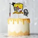 Cake topper assortis "Joyeux anniversaire" thème Chevaliers