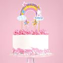 Cake topper assortis "Joyeux anniversaire" thème Licorne