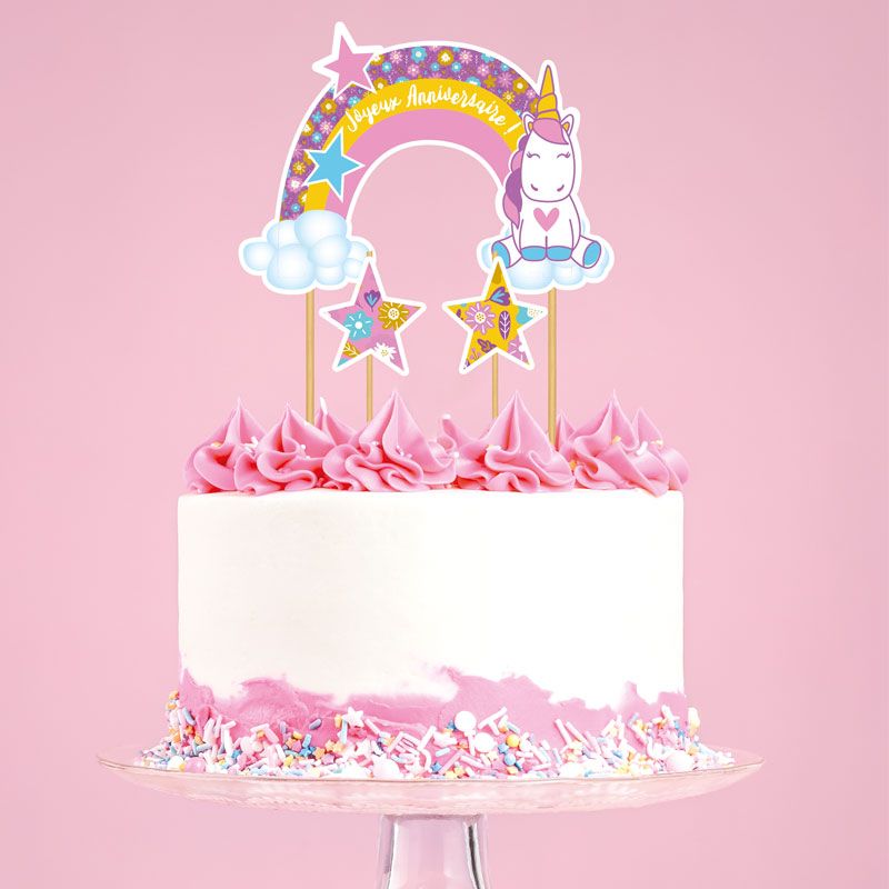 Gâteau d'anniversaire Licorne, gâteau thème Licorne, gâteau