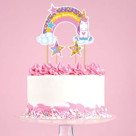 Figurine de gâteau Licorne - 10 cm - Jour de Fête - Licorne - Top Thèmes