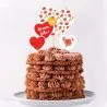 Cake topper assortis thème Romantique "Bonne fête"