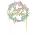 Cake topper "Happy birthday" thème sirène