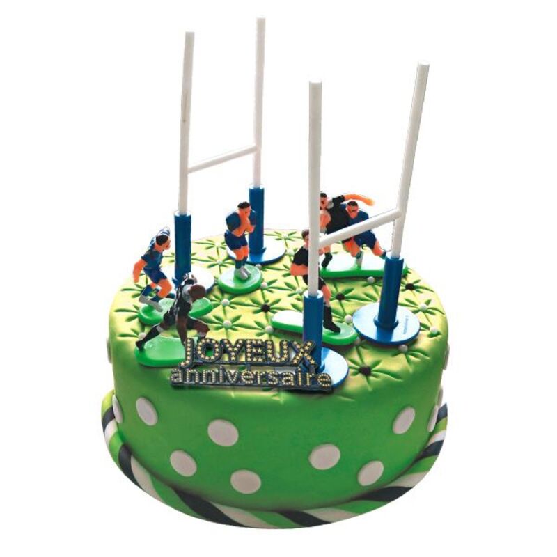 Kit decor gateau rugby - decor patisserie