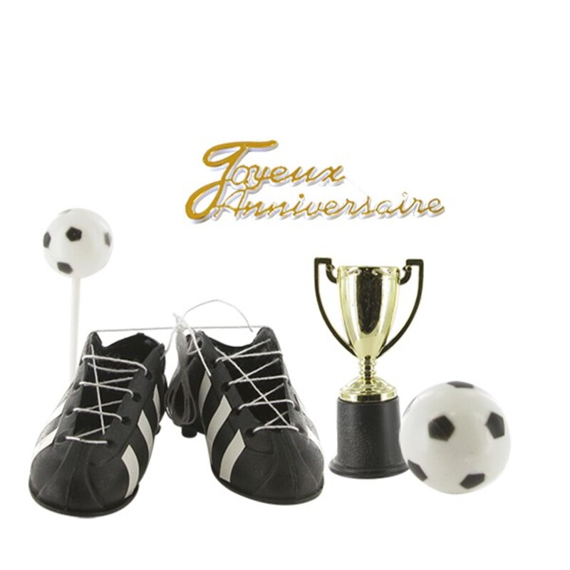 Decoration Gateau Foot 15 Pièces Cake Topper Football Personnalisé