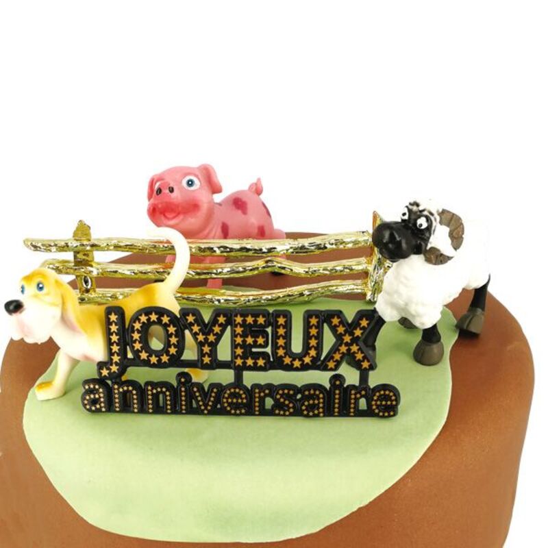 Ensemble De Décoration D'anniversaire À Thème D'animaux De Ferme