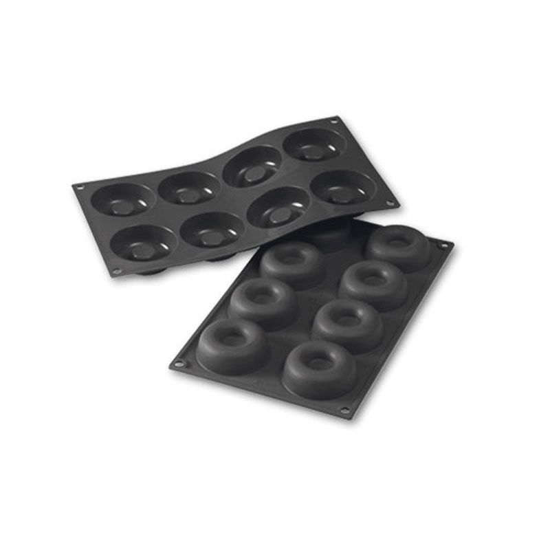 Moule silicone 8 savarins 6,5 cm