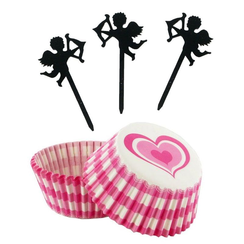 Kit déco cupcakes Saint-Valentin