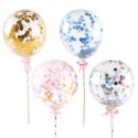 Cake toppers ballons confettis 10 cm (x20)