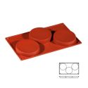 Moule silicone 3 disques pour biscuits