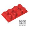 Moule silicone 6 coeurs stylisés