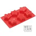 Moule silicone 8 étoiles stylisées
