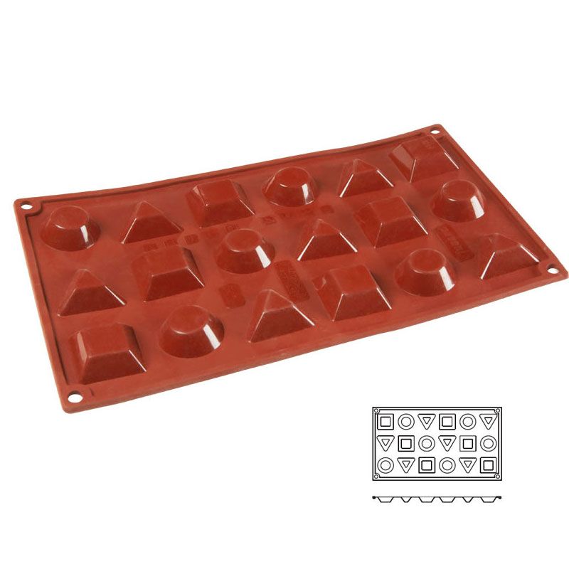 Moule silicone 18 mini formes assorties