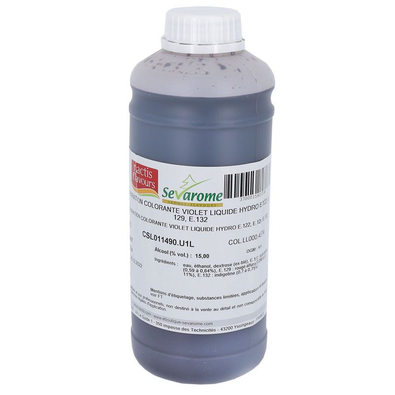 Colorant liquide hydrosoluble violet 1L