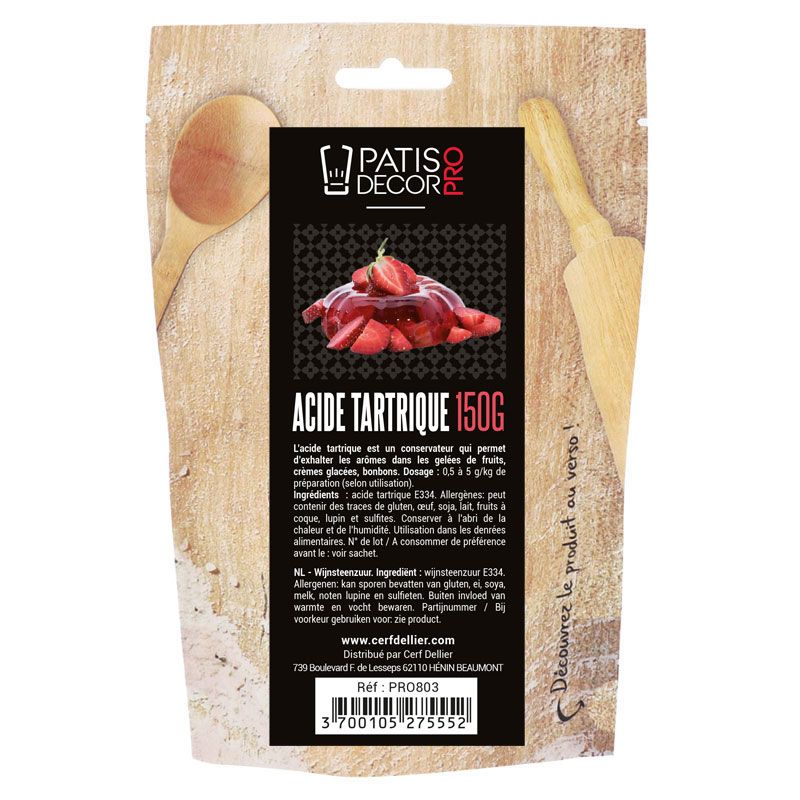 Acide tartrique Patisdécor Pro 150 g