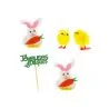 Kit décors de Pâques lapins et poussins chenilles