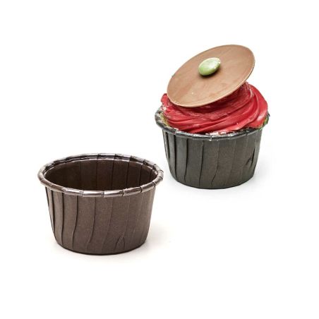 Caissette cupcake standard argentée (x30) - PME