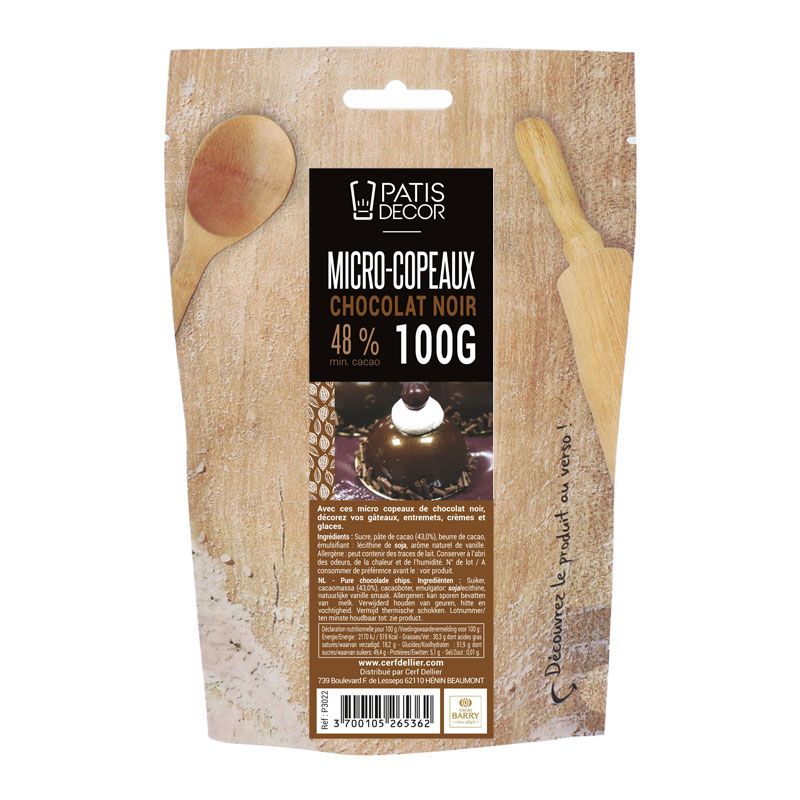 Mini-copeaux de chocolat noir Patisdécor 100 g