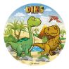 Disque gâteau en azyme Dino 15,5 cm