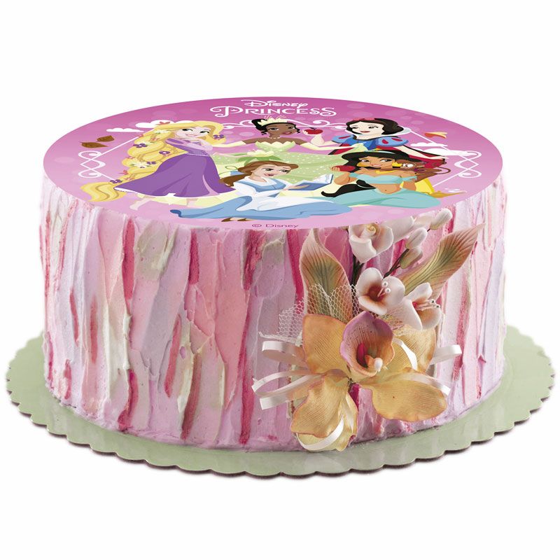 Disque gâteau en azyme Princesses Disney 15,5 cm