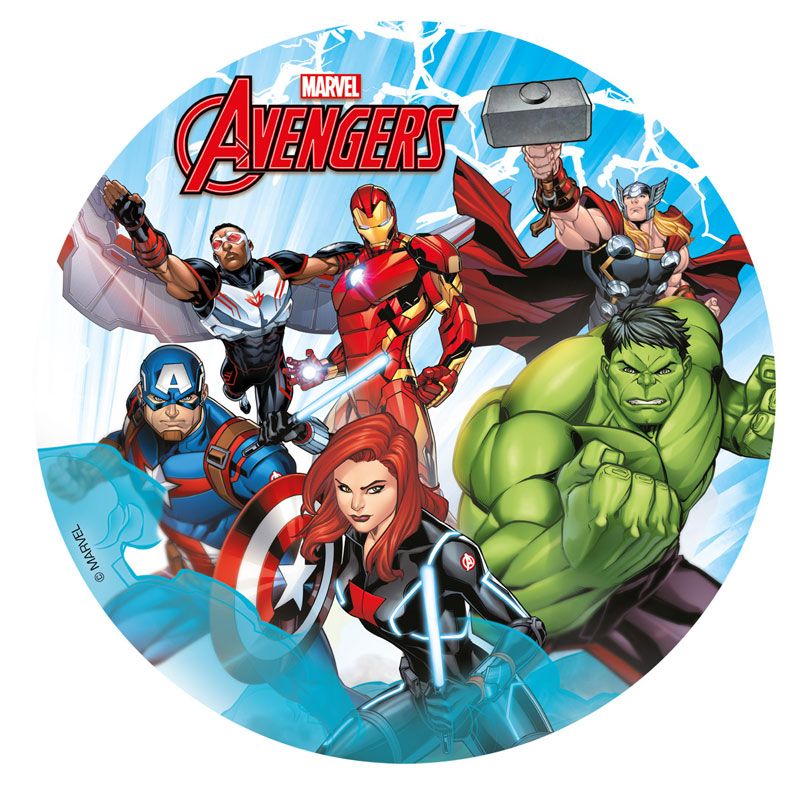 Disque gâteau en azyme Avengers 15,5 cm Dékora