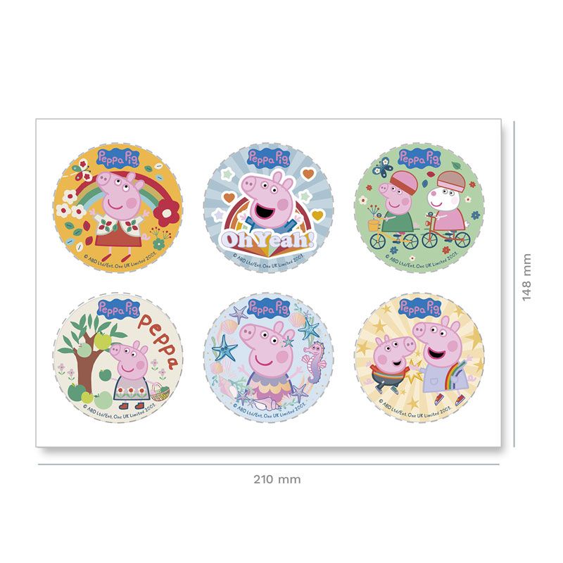 Mini disques azyme Peppa Pig (x6)