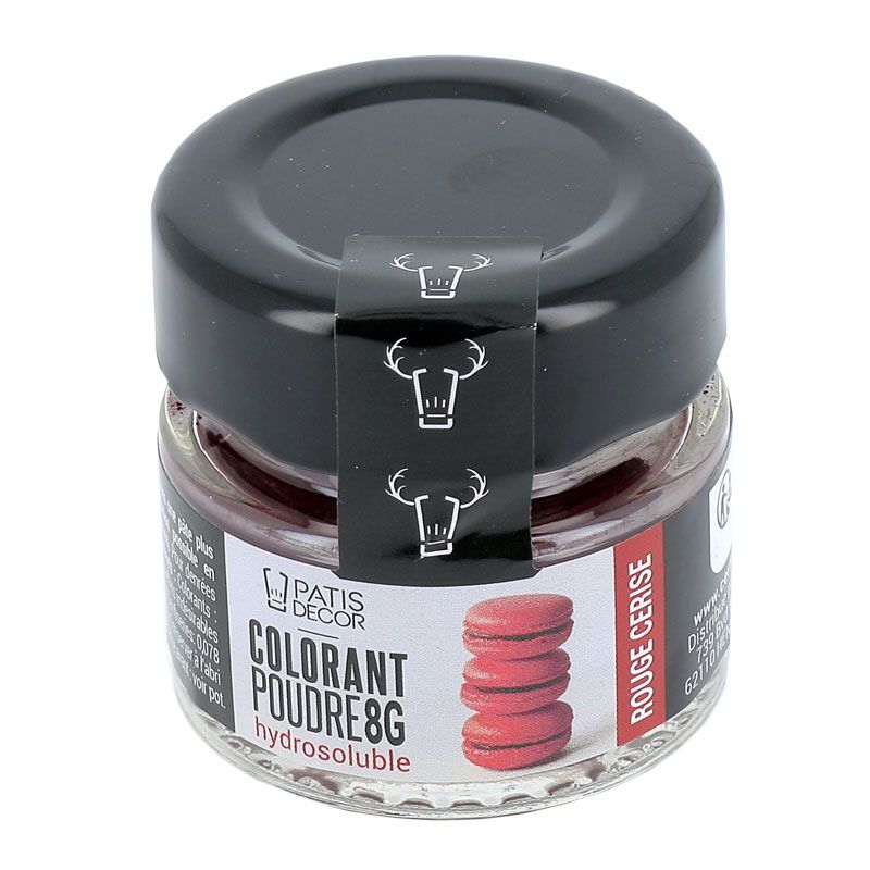 Colorant poudre hydrosoluble rouge cerise 8 g