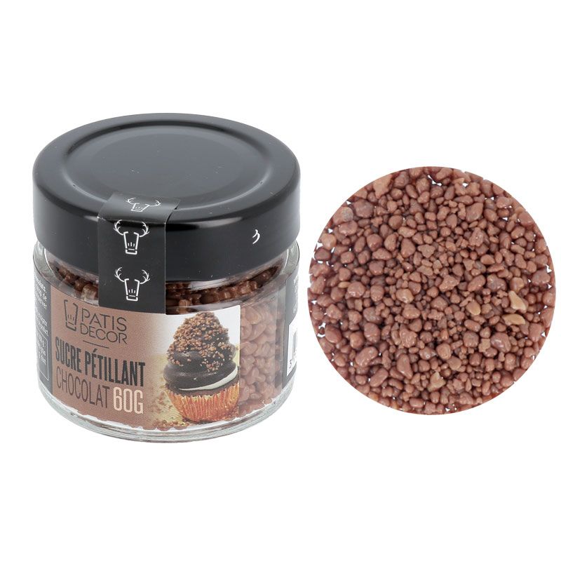 Sucre pétillant chocolat 80 g - Patisdécor | Cerf Dellier